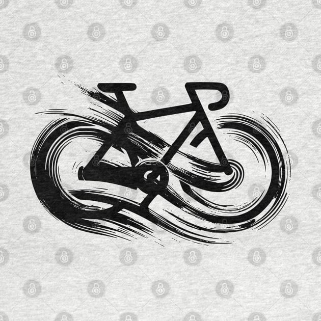 Infinity Bicycle Black by PrintSoulDesigns